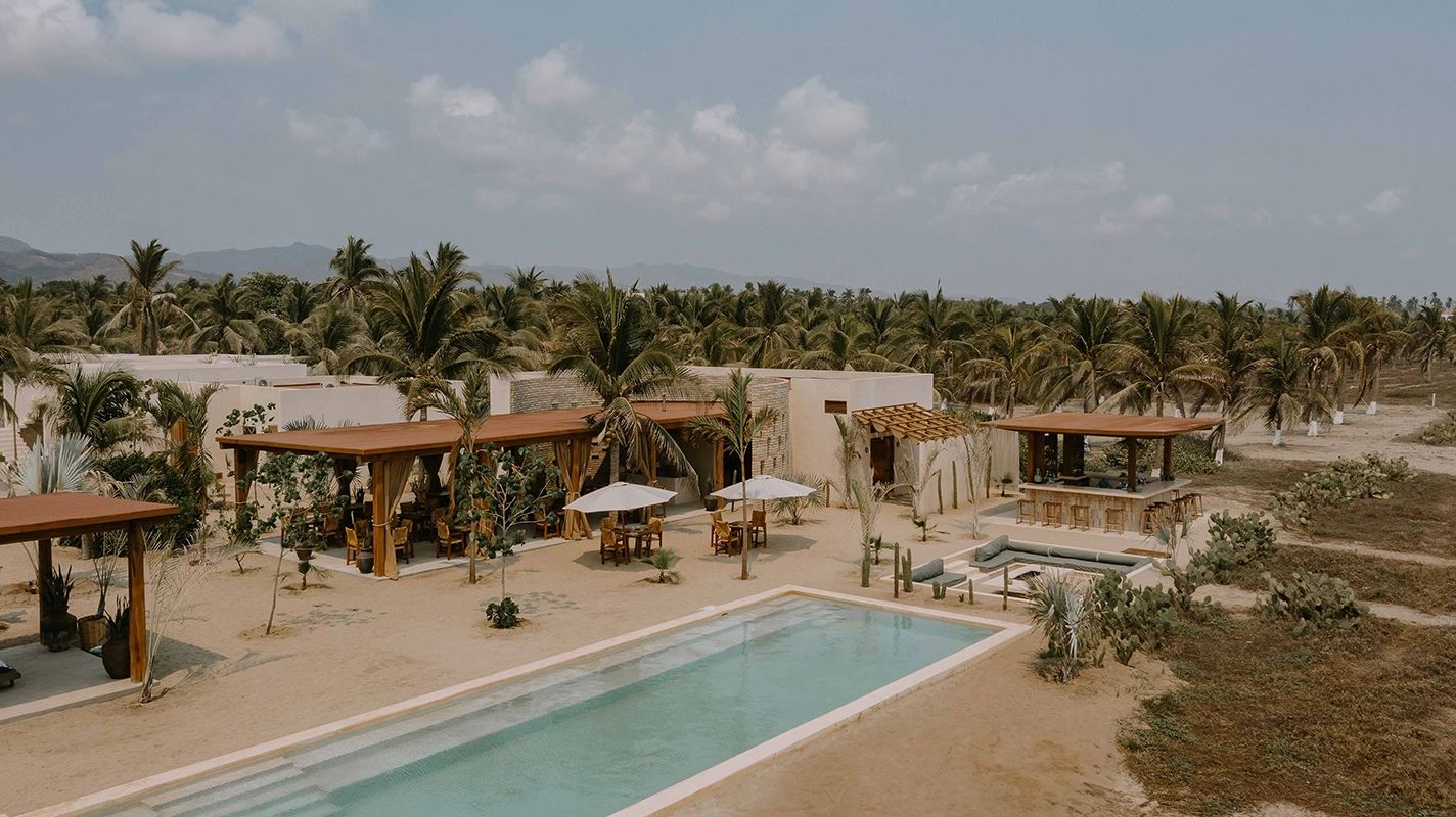 restaurant view from drone